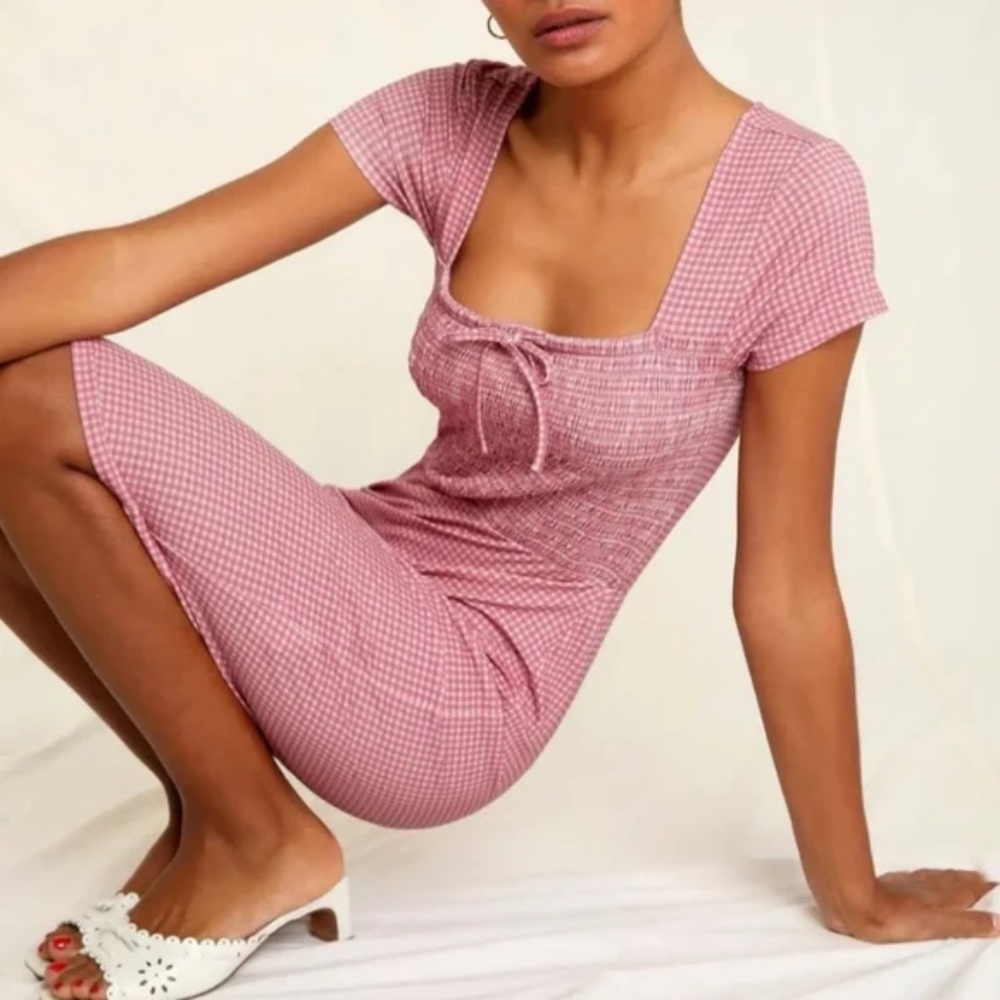 Rouje Vichy Pink Gingham Dress in size 34/0/XS - Picture 2 of 5